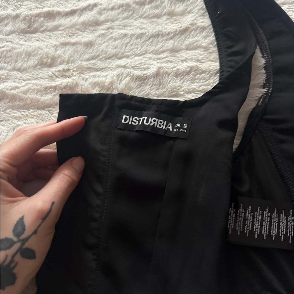 Disturbia Maroon and Black Corset - Picture 3 of 3